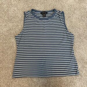 Rachel Zoe Blue and White Striped Muscle Tee